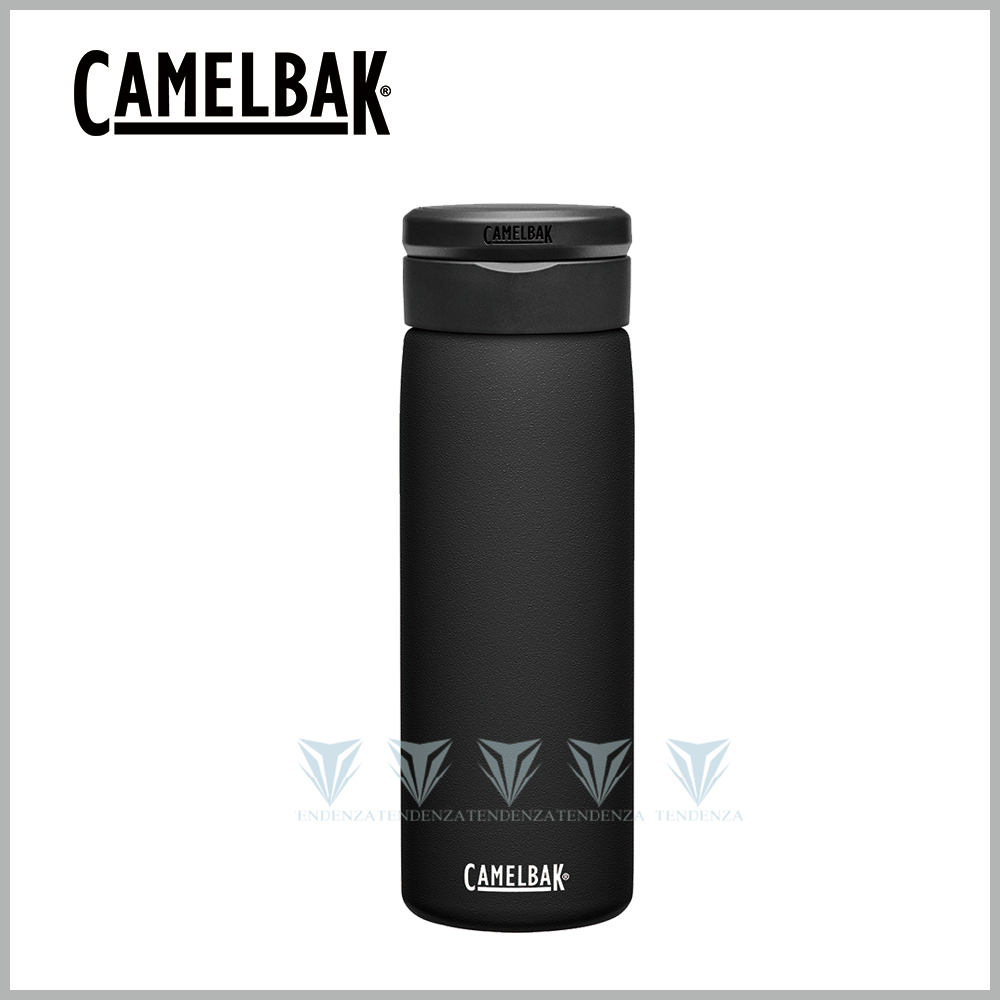 【美國CamelBak】600ml Fit Cap完美不鏽鋼保溫瓶(保冰) 濃黑