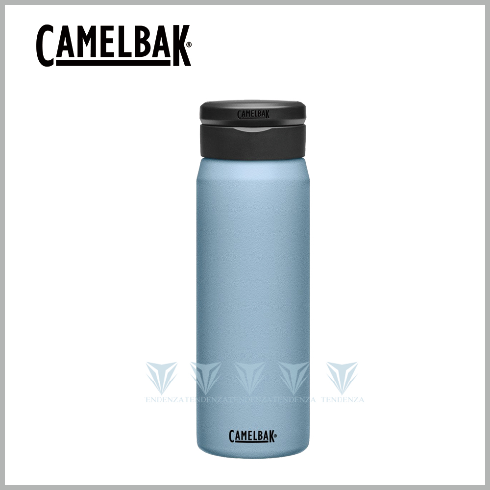 【美國CamelBak】750ml Fit Cap完美不鏽鋼保溫瓶(保冰) 灰藍