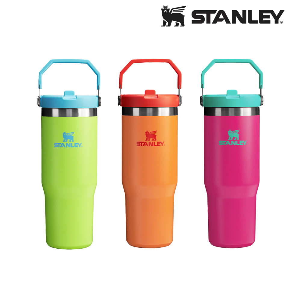 STANLEY 經典系列 IceFlow 手提吸管杯 0.88L / 熱帶系列