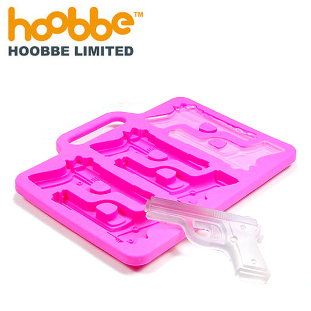 香港Hoobbe手槍造型製冰盒-粉紅
