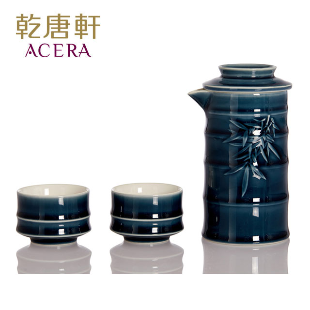 《乾唐軒活瓷》竹君子泡茶器 / 一壺+二杯 / 礦藍