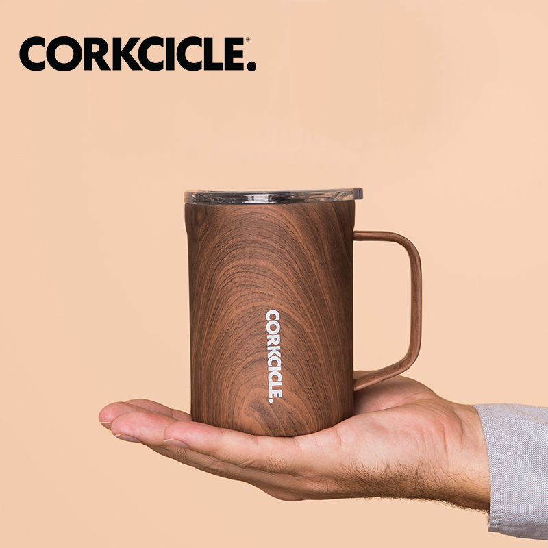 酷仕客CORKCICLE 三層真空咖啡杯475ml- 純粹系列-胡桃木