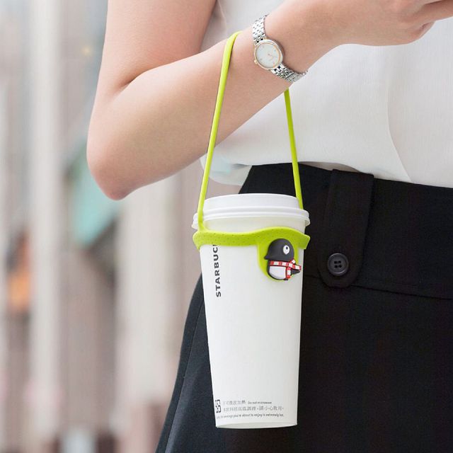 Bone / Cup Tie 環保杯綁 飲料提袋 - 企鵝小丸