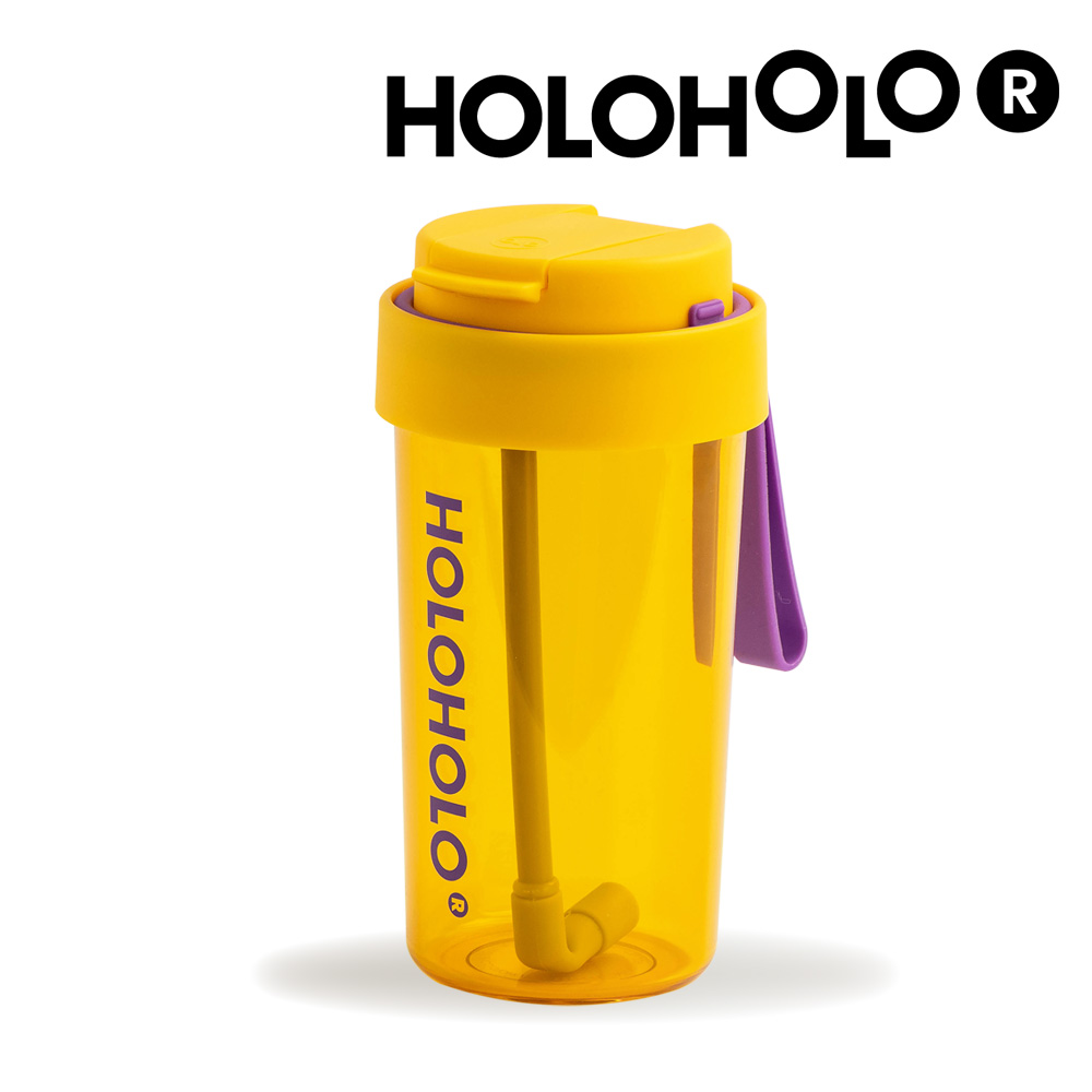 【HOLOHOLO】JUMP CUP 吸管跳跳杯（600ml﹧鳳梨黃）