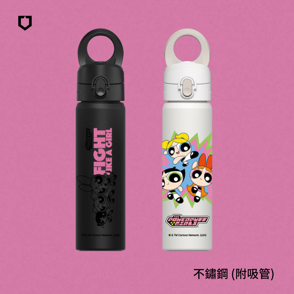 【犀牛盾】AquaStand磁吸水壺-不鏽鋼保溫瓶 700ml(附吸管)MagSafe相容支架運動水壺｜飛天小女警系列