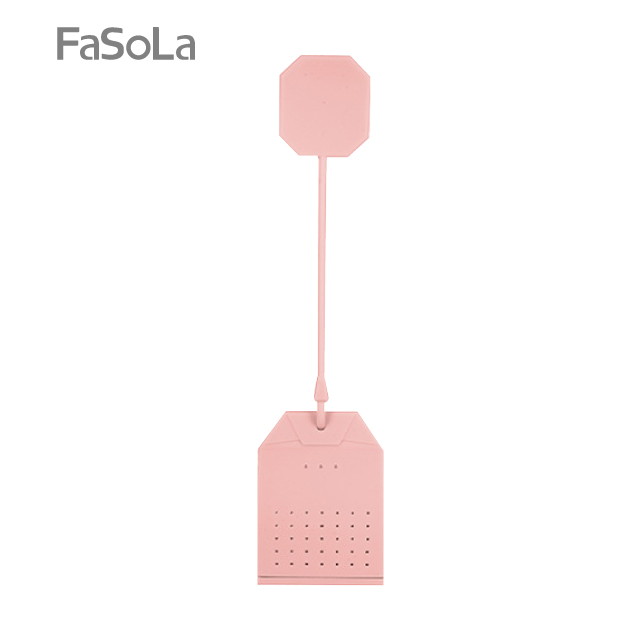 【FaSoLa】食品用矽膠濾茶器 粉色