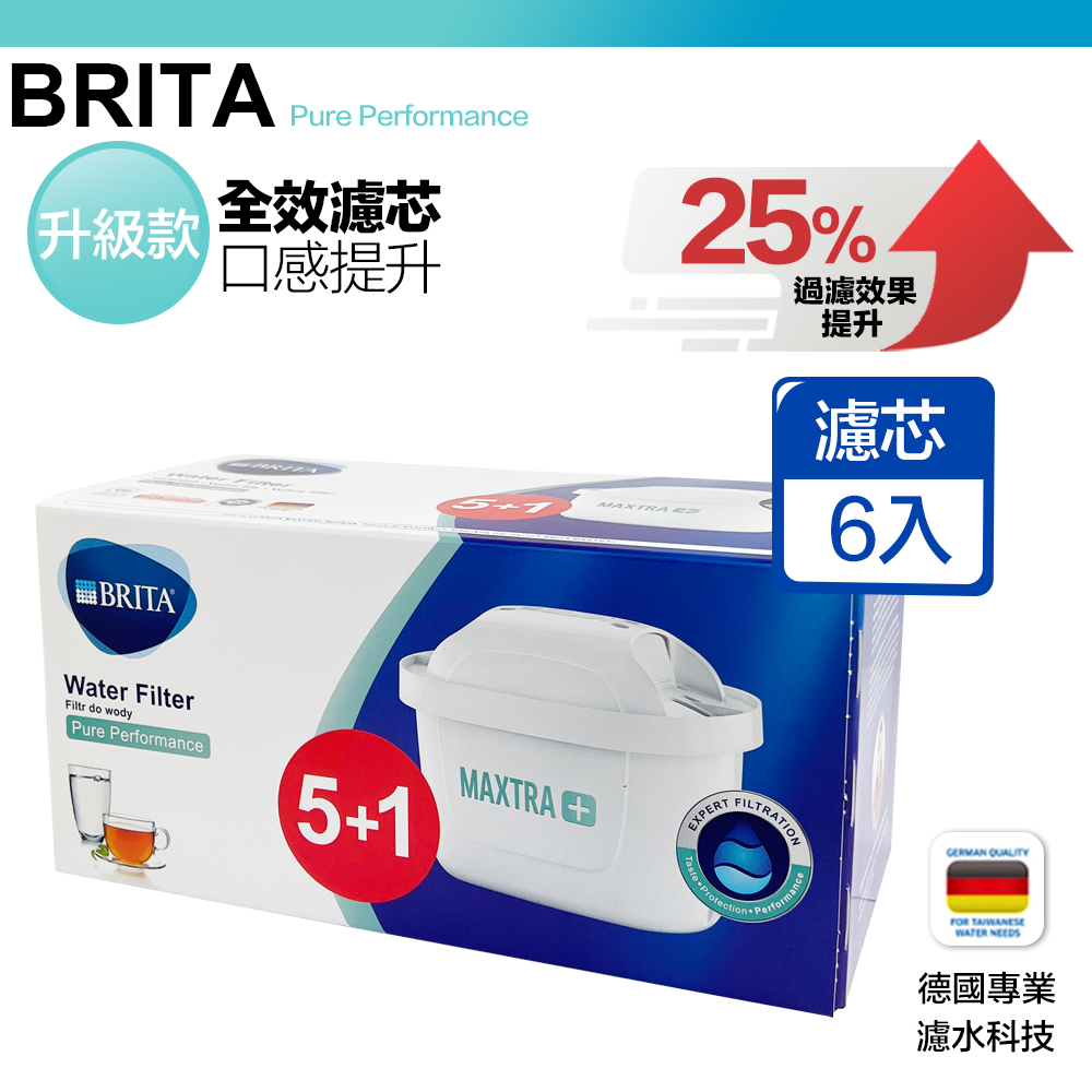 BRITA Pure Performance MAXTRA Plus 全效型濾芯 6入 BRITA 濾水壺適用