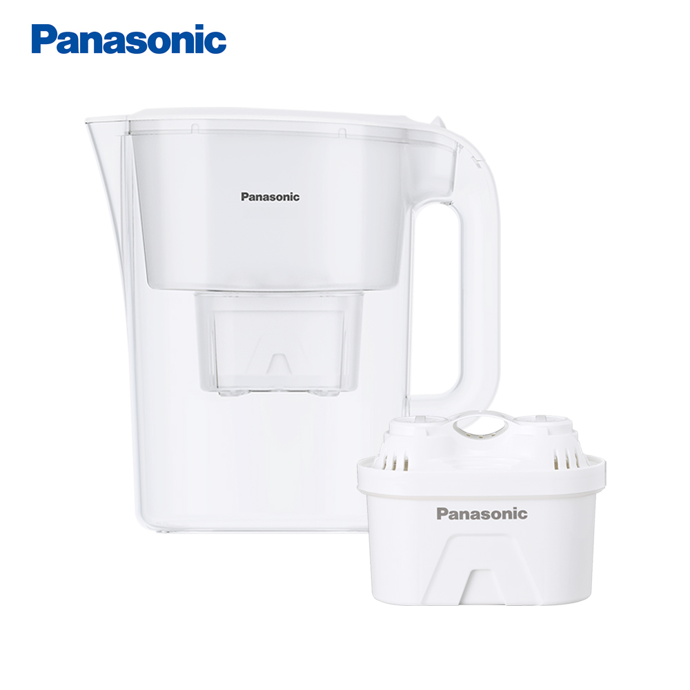 Panasonic 國際牌 TK-CNP55-W 3.5L雙口速淨濾水壺-白+濾芯*1
