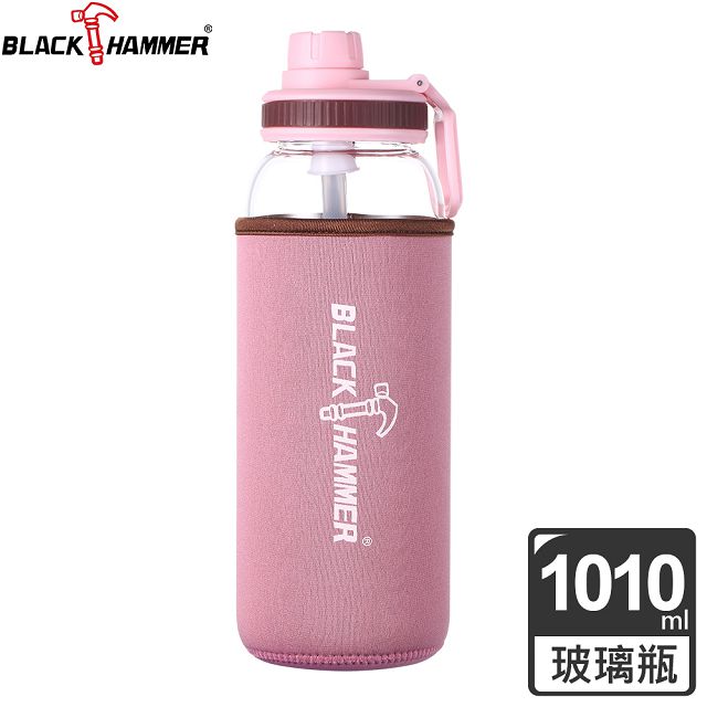 BLACK HAMMER Drink Me 耐熱玻璃水瓶-1010ml -粉紅