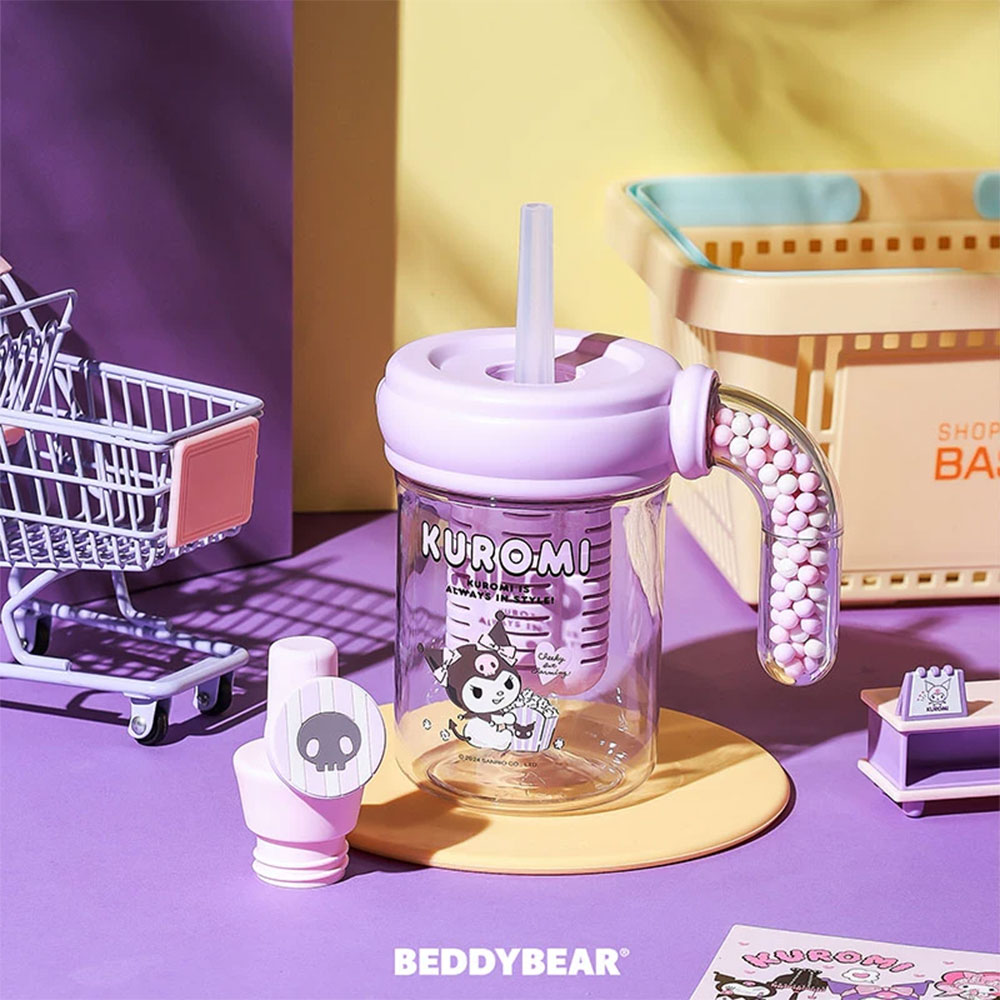 【BEDDY BEAR 杯具熊】海洋塑膠咖啡杯 爆爆酷洛米 500ml ( 蓋子水壺 吸管水壺 兒童水壺)