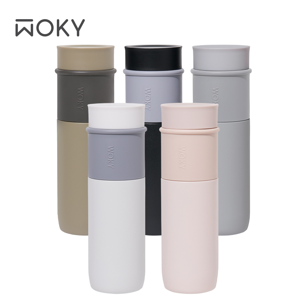 【WOKY 沃廚】JIN真瓷系列-極簡輕量陶瓷保溫瓶580ML