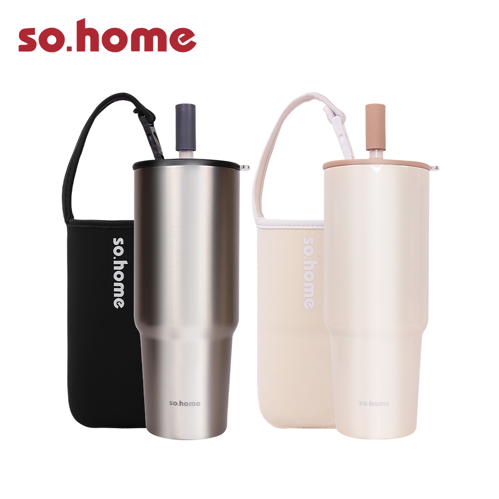 【so.home】買一送一 304不鏽鋼隨行冰霸杯900ml(環保杯/飲料杯/保冰/保溫/隨行杯)