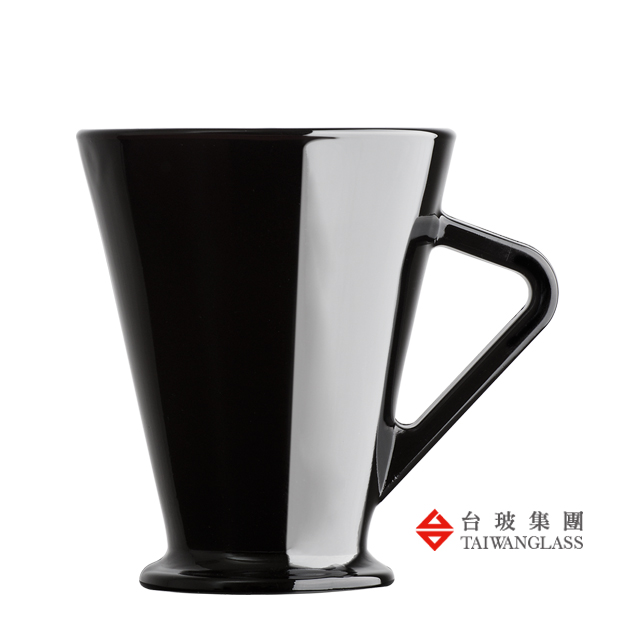 【臺灣玻璃】285ML 有柄啤酒杯-黑 (二入組)
