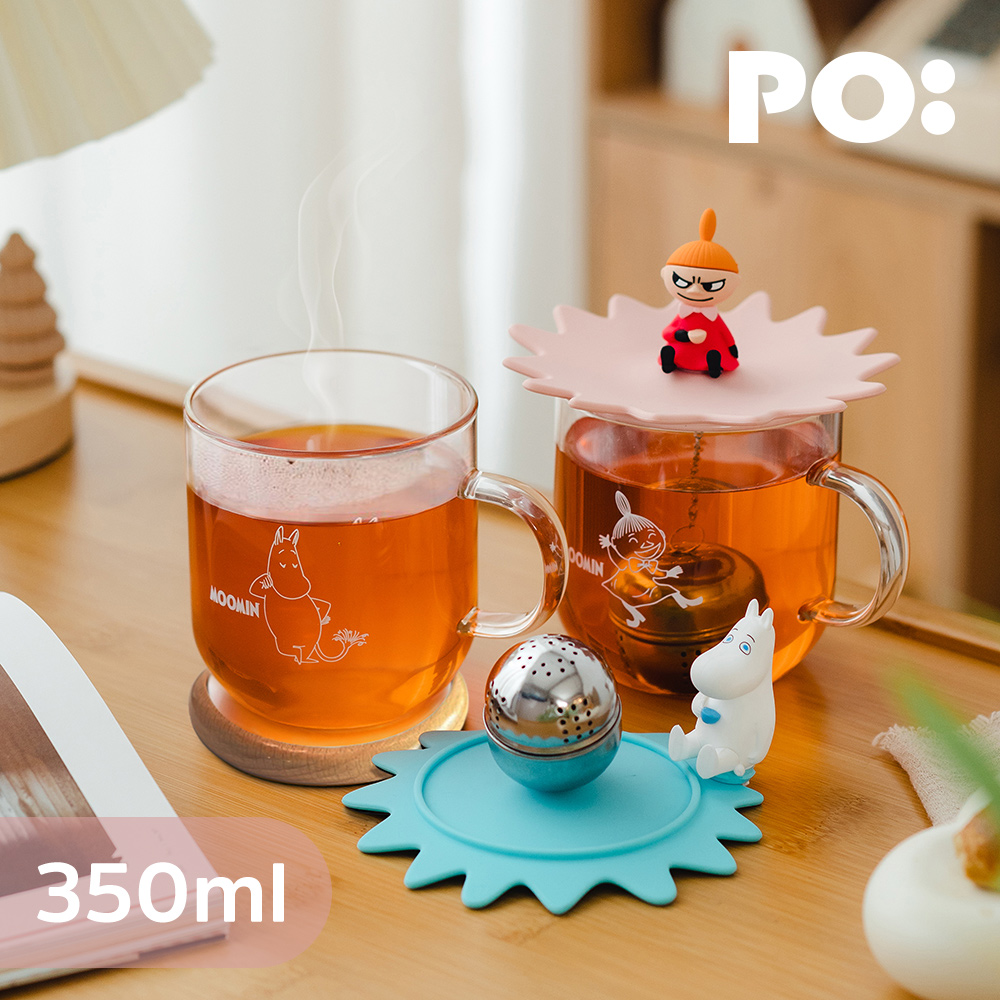 【PO:Selected】丹麥POxMOOMIN泡茶二件組(濾球玻璃杯-共2色/暖茶器)