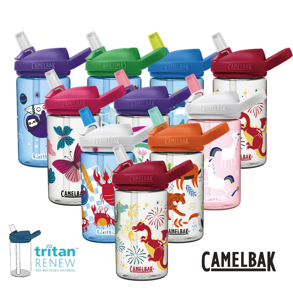 CAMELBAK 400ml Tritan Renew KIDS 兒童多水吸管水瓶水壺 學習水杯 [二入組