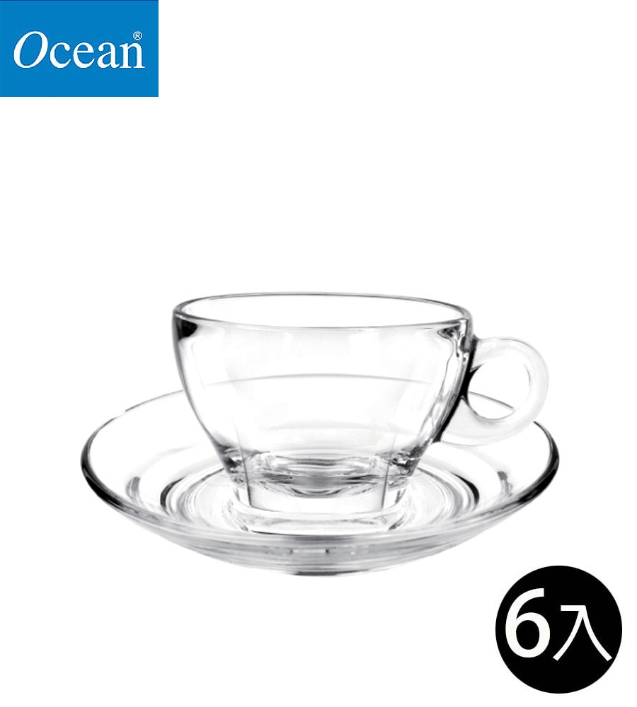 Ocean 可啡拿鐵咖啡杯盤組-260ml(6杯+6盤)/6組
