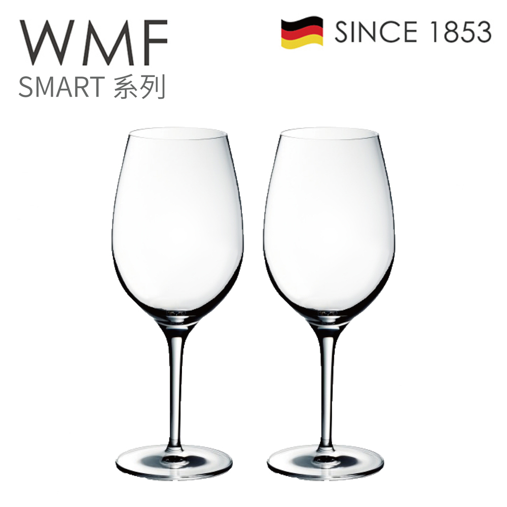 【WMF】德國進口玻璃水晶杯 SMART White Wine 白酒杯387ml(2入禮盒組)
