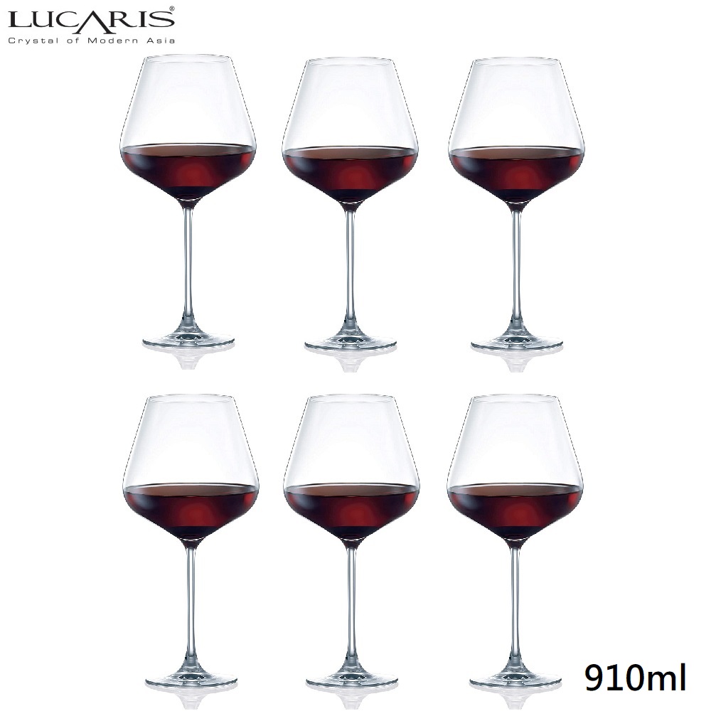 Lucaris 香港系列勃根地水晶酒杯-910ml/6入(紅酒杯)