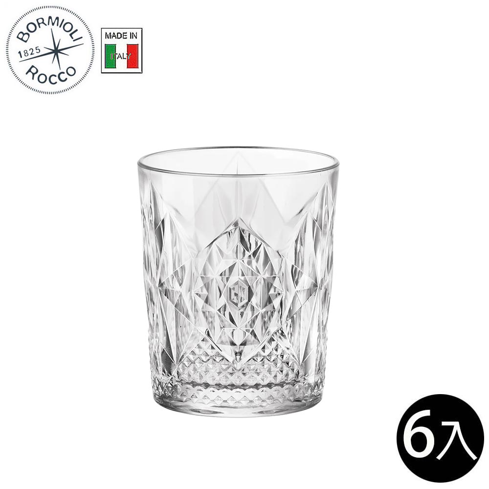 Bormioli Rocco Stone 雕花威士忌杯-390ml/6入