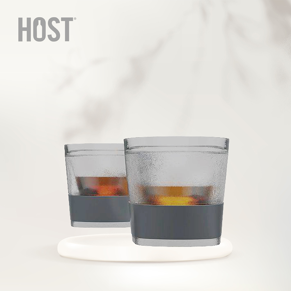 HOST美國威士忌杯系列冷卻杯 消光黑 2入 2560