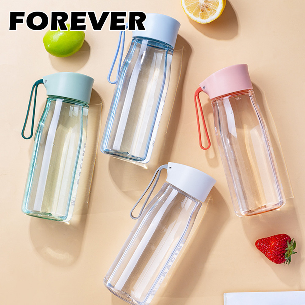 【日本FOREVER】可提式簡約外出水壺650ml-2入