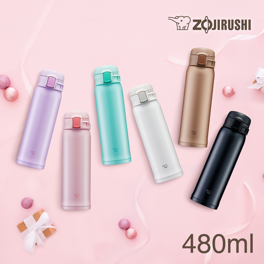象印超輕量彈蓋式不銹鋼真空保溫保冷杯-480ml(SM-SR48E)