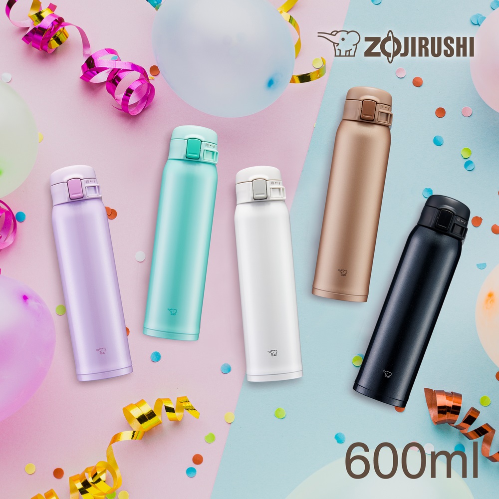象印超輕量彈蓋式不銹鋼真空保溫保冷杯-600ml(SM-SR60E)