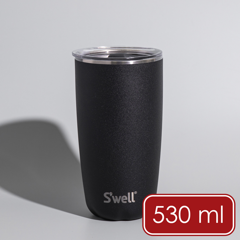 《S'well》Tumbler不鏽鋼滑蓋保溫杯(曜石黑530ml)