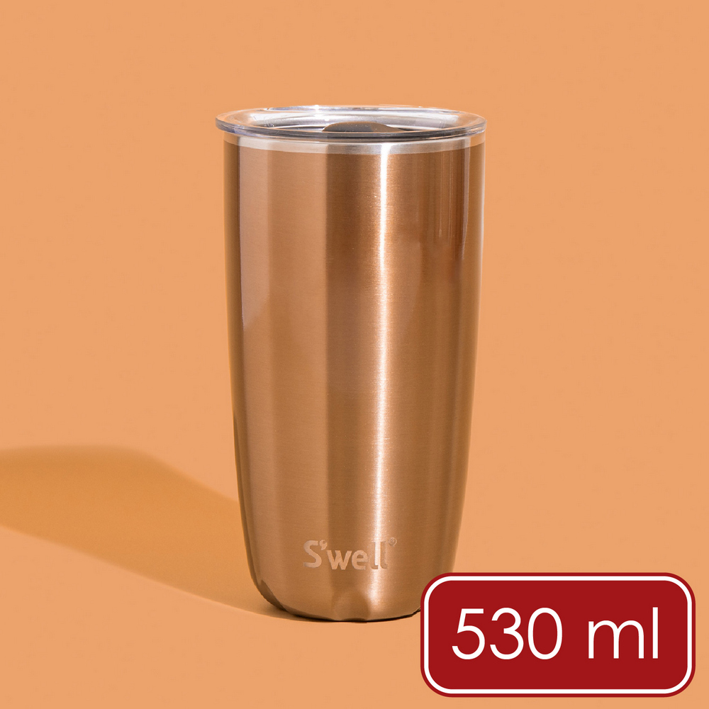 《S'well》Tumbler不鏽鋼滑蓋保溫杯(香檳金530ml)