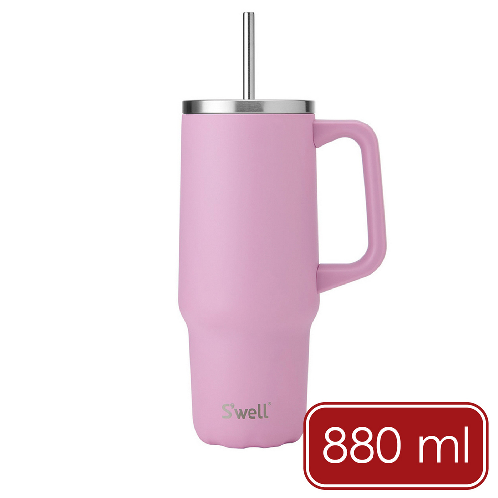《S'well》Tumbler不鏽鋼吸管保溫隨行杯(泡泡糖粉880ml)