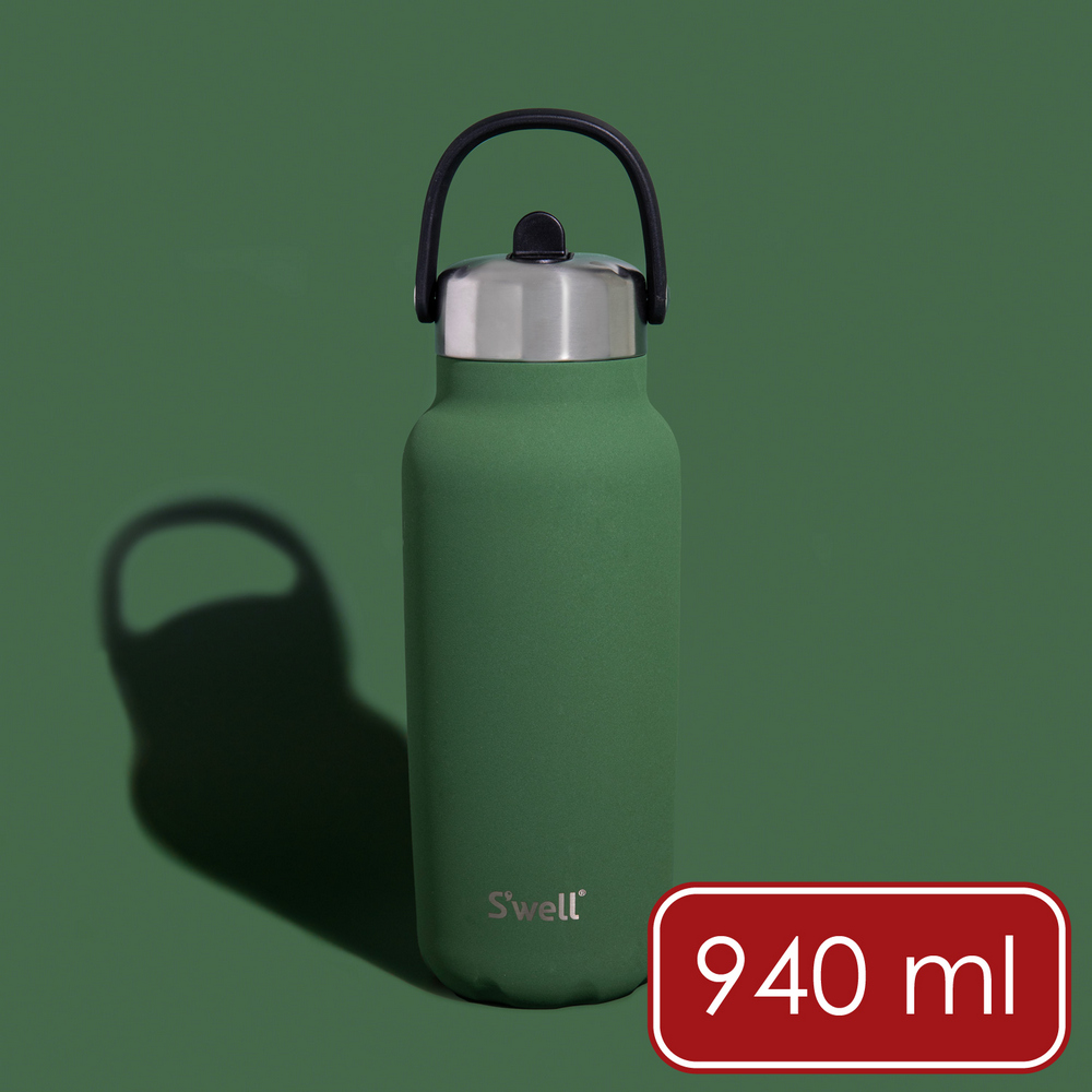 《S'well》Explorer不鏽鋼吸管保溫瓶(軍綠940ml)