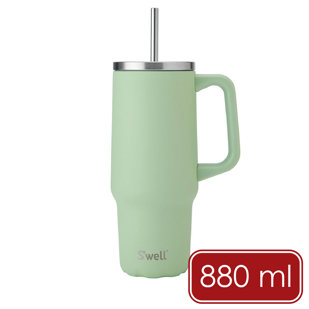 《Swell》Tumbler不鏽鋼吸管保溫隨行杯(開心果綠880ml)