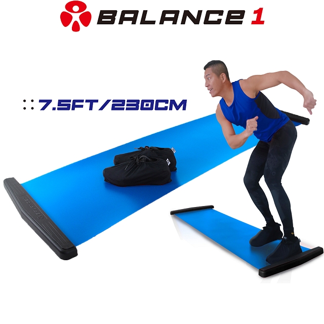 BALANCE 1 橫向核心肌群訓練 滑步器 豪華版 藍色230cm (SLIDING BOARD EX 230cm)