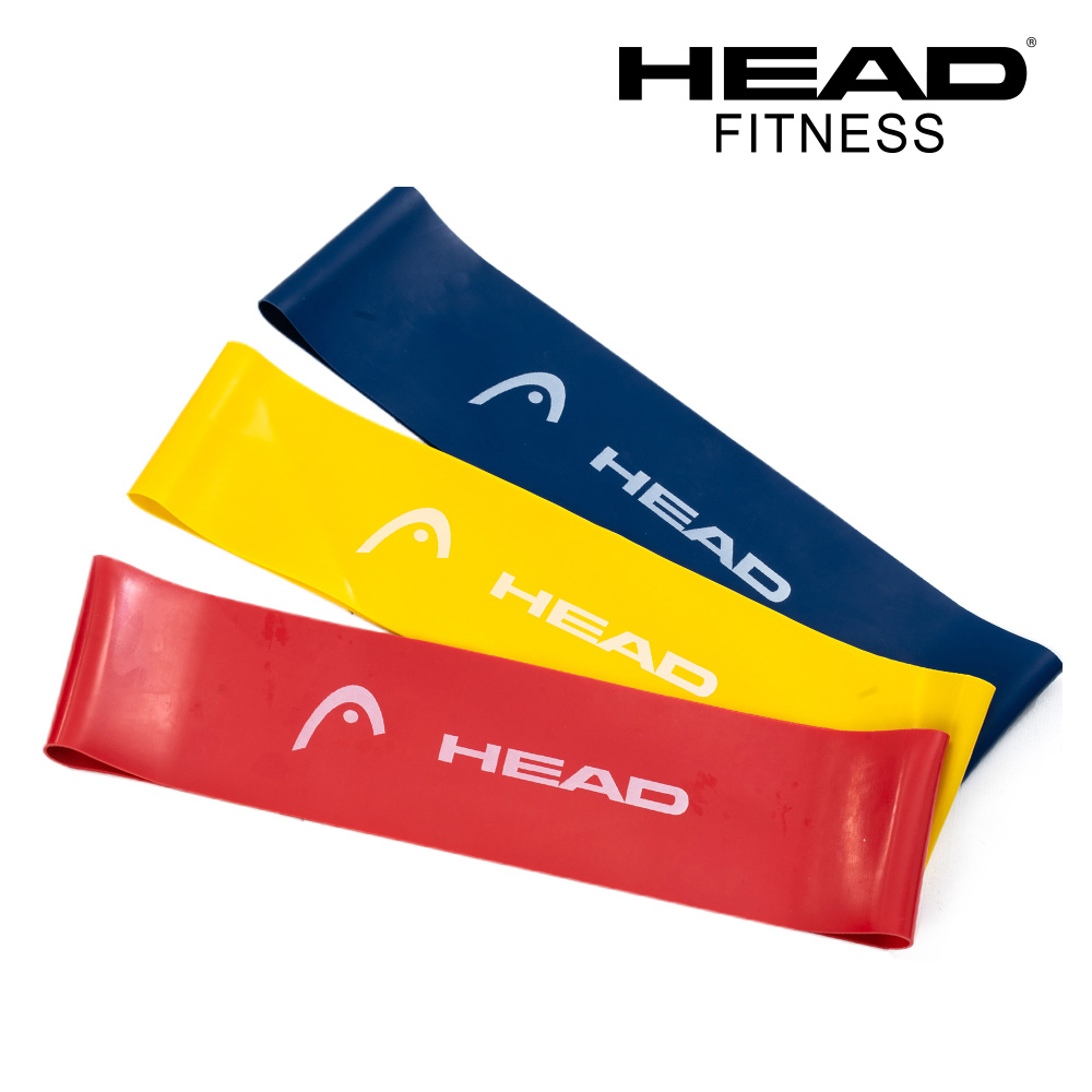 【HEAD 海德】迷你環狀彈力帶3入裝加強版 天然乳膠阻力圈環狀阻力帶拉力帶
