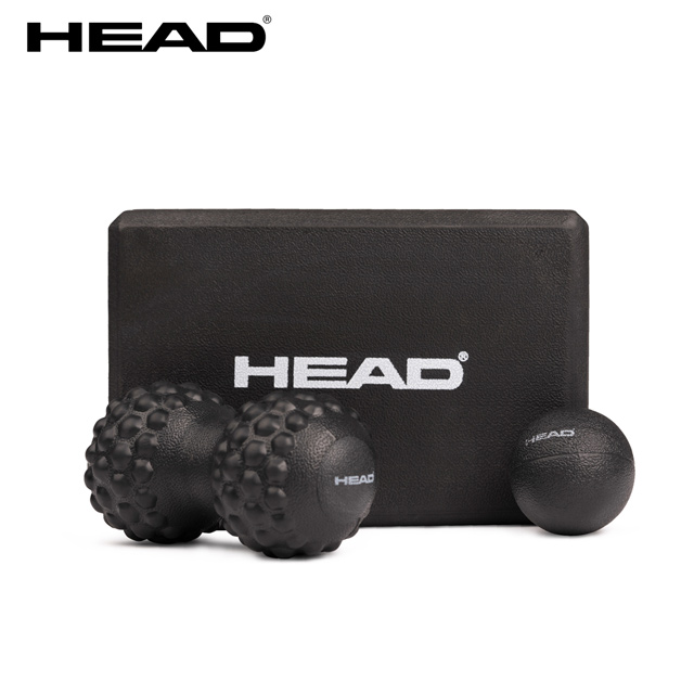 【HEAD 海德】筋膜按摩組 含花生球/筋膜球/瑜珈磚 30D環保EVA