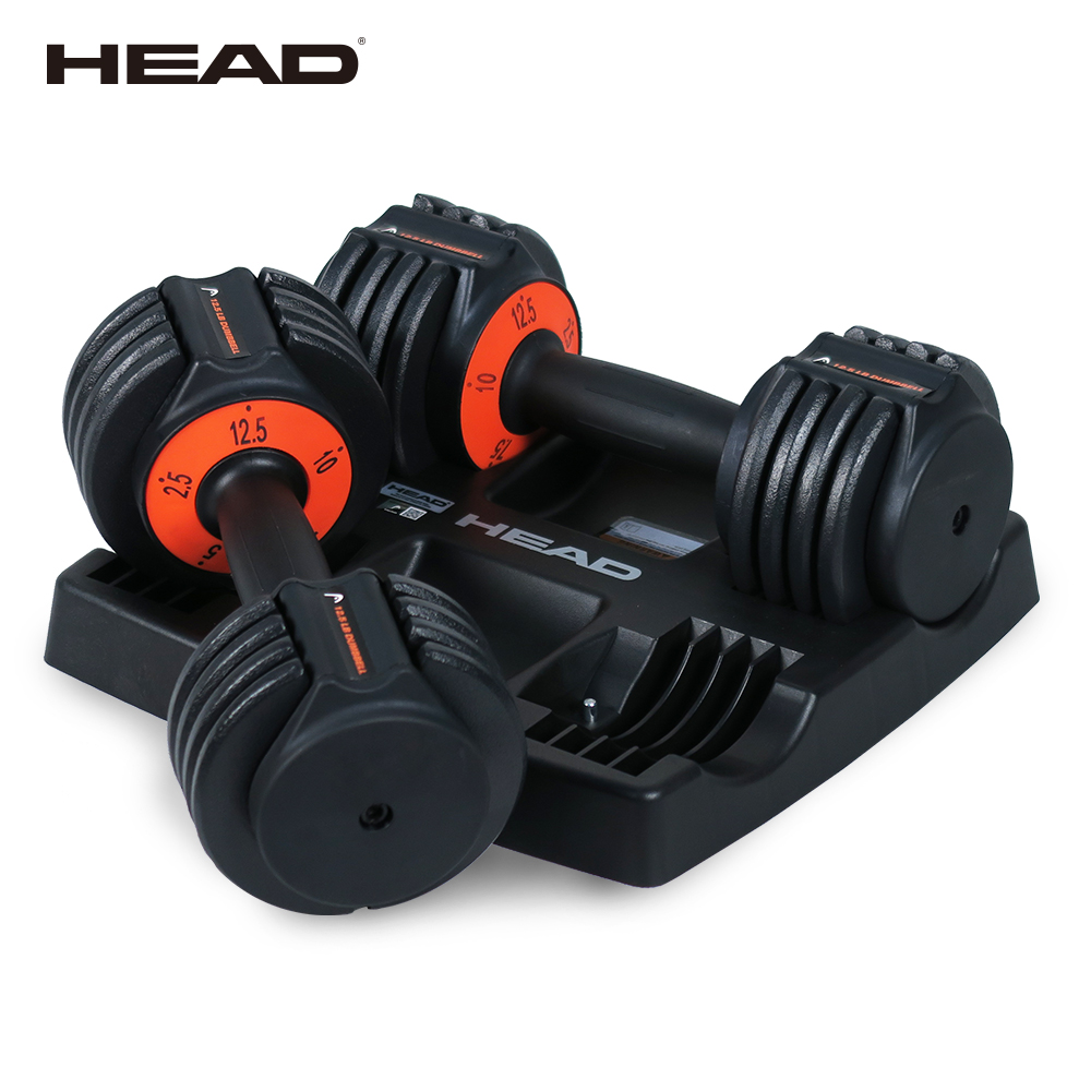 HEAD海德 快速可調式啞鈴組12.5Lbs-兩支裝(共11kg)