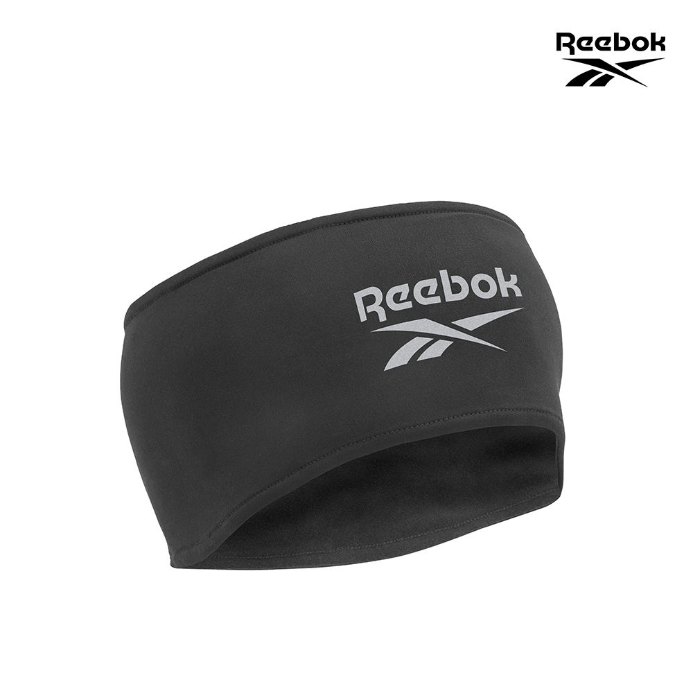 Reebok-舒適吸汗寬版運動髮帶(黑)