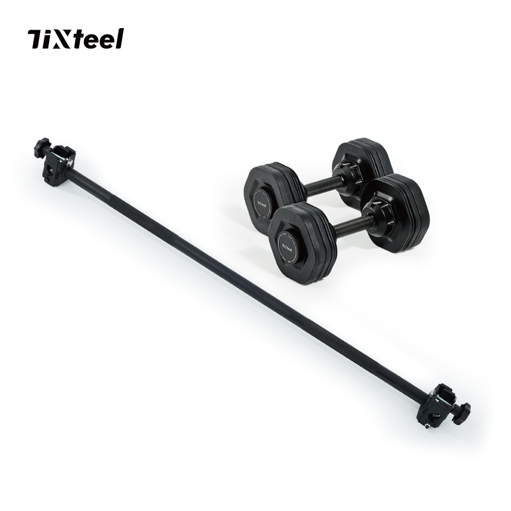 【Tixteel】XT-GRIP快鎖組合式啞鈴23公斤(2入)+XT-BAR長槓轉換套件