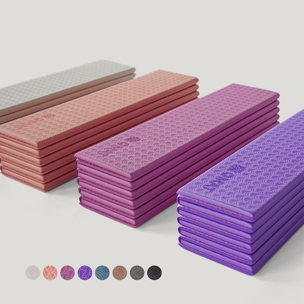 【QMAT】8mm加厚折疊瑜珈墊 臺灣製造(附贈拉鍊收納背袋 Yoga Mat)