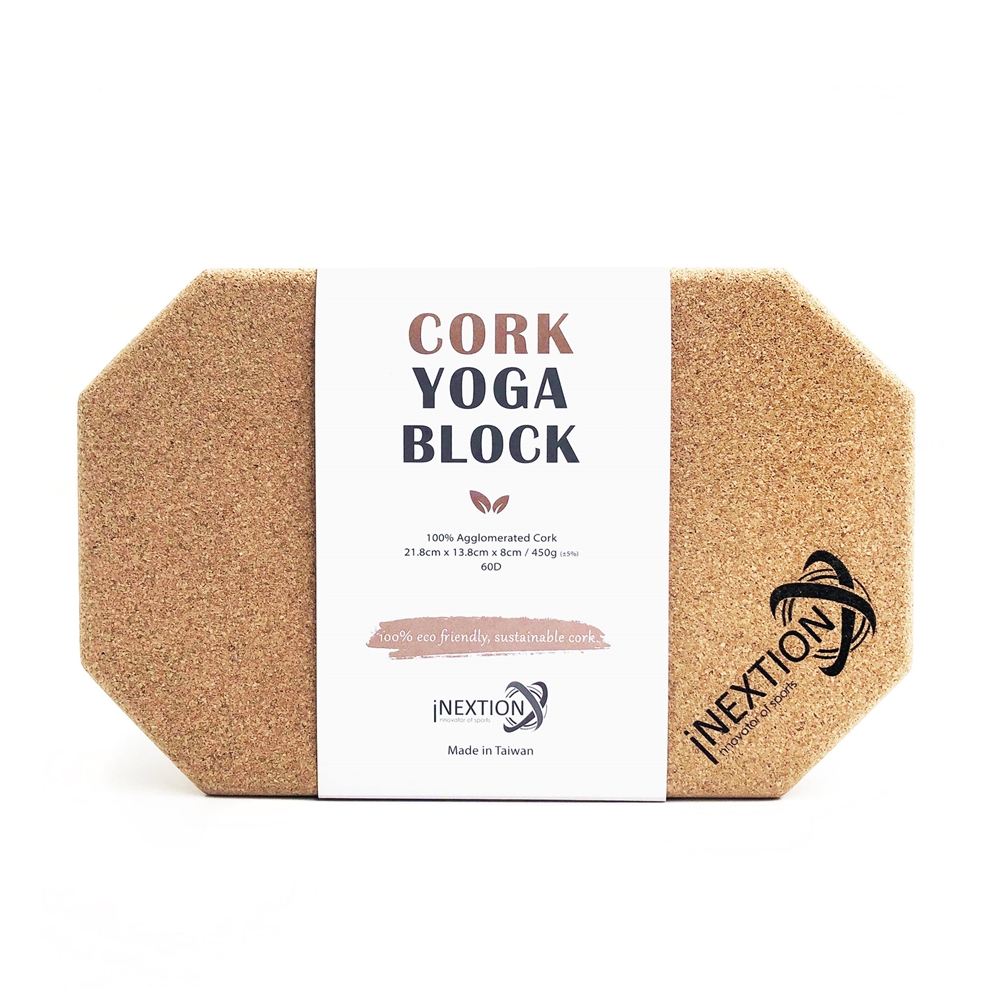 【INEXTION】Cork Yoga Block 羽量級八角軟木瑜珈磚 60D