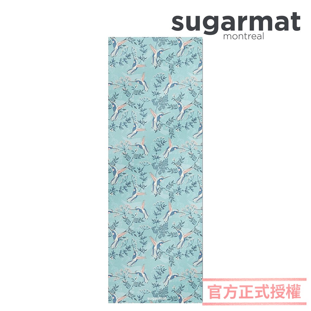 【加拿大Sugarmat】麂皮絨天然橡膠加寬瑜珈墊(3.0mm) 蜂鳥飛舞 Humming Suede