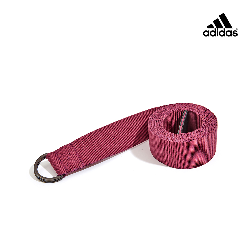 adidas 愛迪達【福利品】編織瑜珈伸展帶 (胭脂紅)