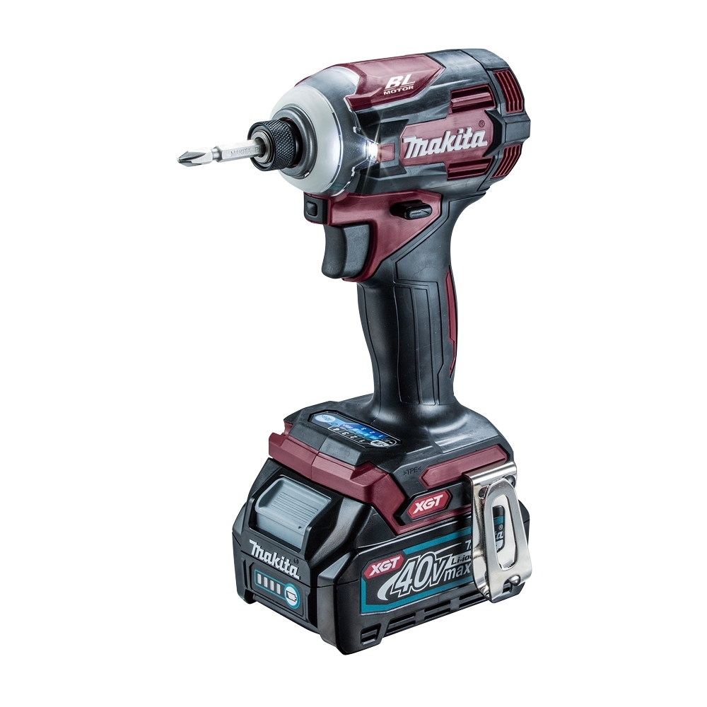 牧田MAKITA TD001GD205(酒紅色) 40V無刷衝擊起子機(40V 2.5A*2)