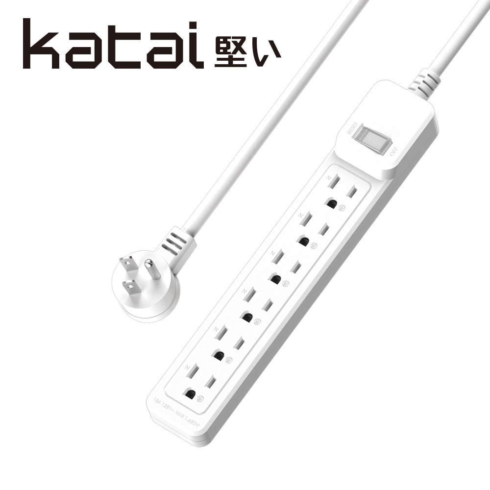 【Katai】3孔1開關6插座MIT台灣製造延長線120cm/PEC-31612