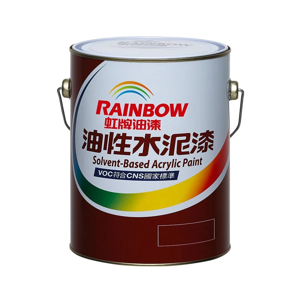 Rainbow虹牌油漆 油性水泥漆 橙紅-1加侖