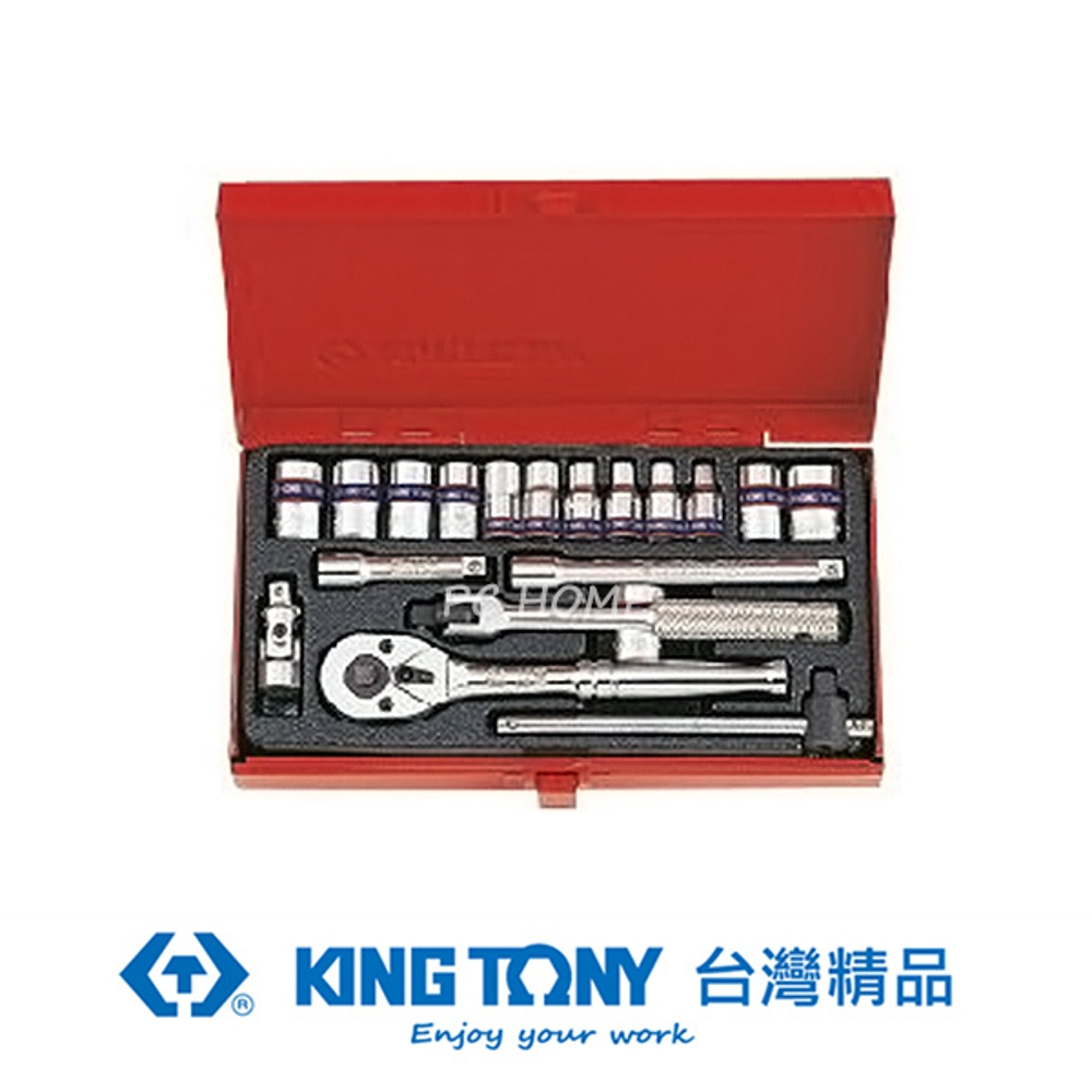 KING TONY 金統立 專業級工具 19件式 1/4"DR. 12角套筒組 KT2022MR3