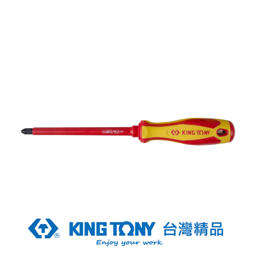 KING TONY 金統立 專業級工具 米字耐電壓起子 No.0 x 75mm KT14780003