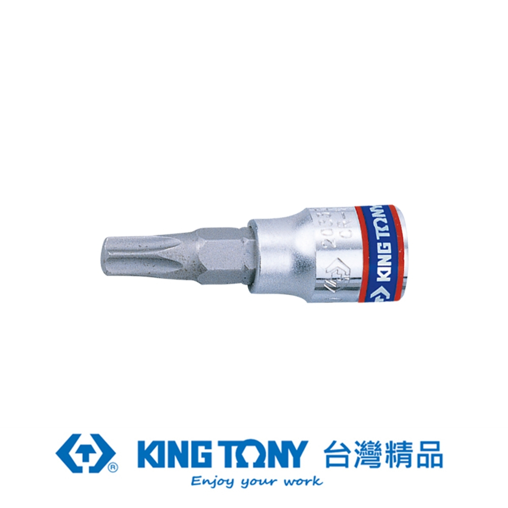 KING TONY 金統立 專業級工具 1/4"DR. 六角星型起子頭套筒 T10 KT203310