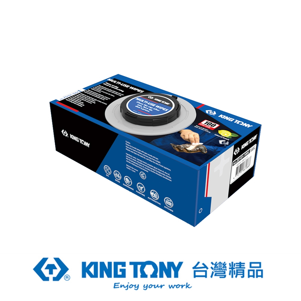 KING TONY 金統立 專業級工具 萬用擦拭紙巾(100片裝) KTZD101-100C