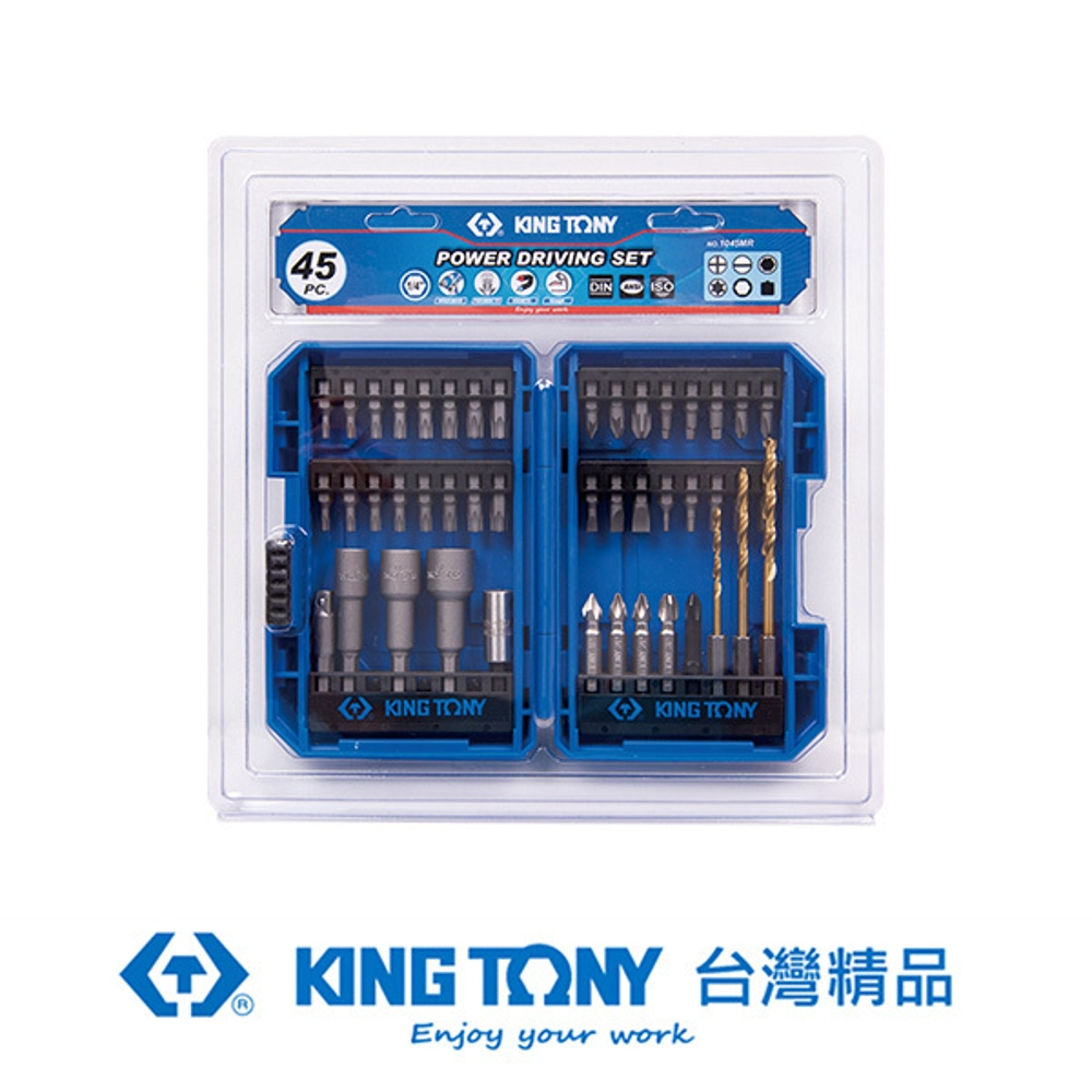 KING TONY 金統立 專業級工具 45件式 電動起子頭組 KT1045MR